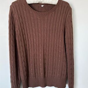 Amazon Essentials Women's Cocoa Cable Knit Sweater